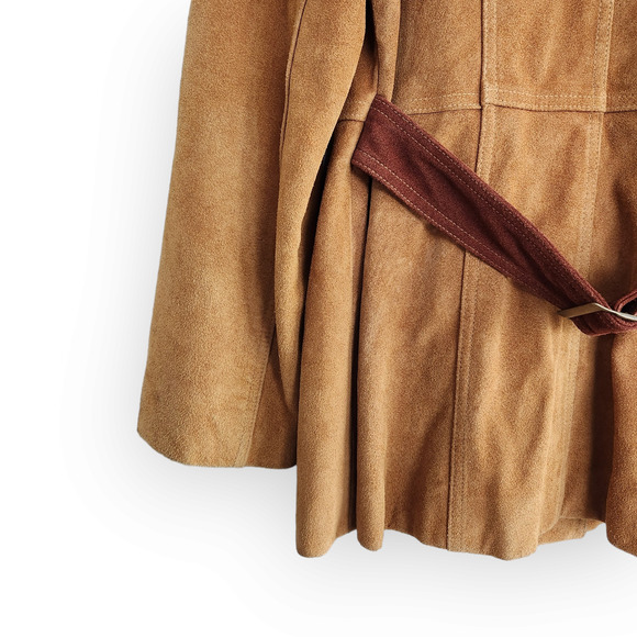 Express Tan and Brown Leather Jacket - Picture 10 of 10